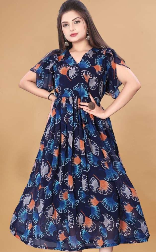 GEORGETTE LONG MEXI DRESS BY READY WEAR